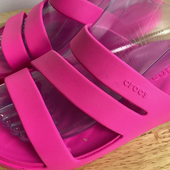 Crocs Womens Getaway Strappy Sandals Pink Crush Womens size 8 - Picture 7 of 12